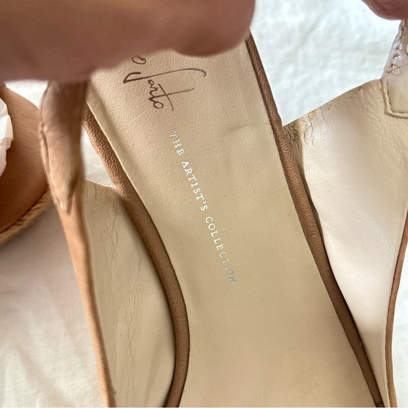 Franco Sarto | Kendra Leather Peep Toe Wedge Sandals - Picture 8 of 8